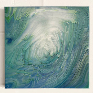Ocean acrylic paint pour