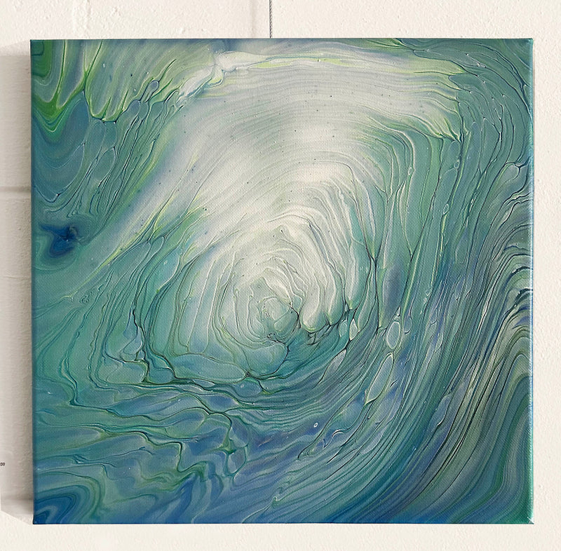 Ocean acrylic paint pour