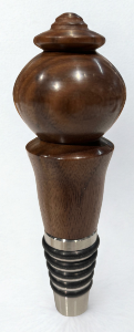 Wooden wine bottle stopper on a white background