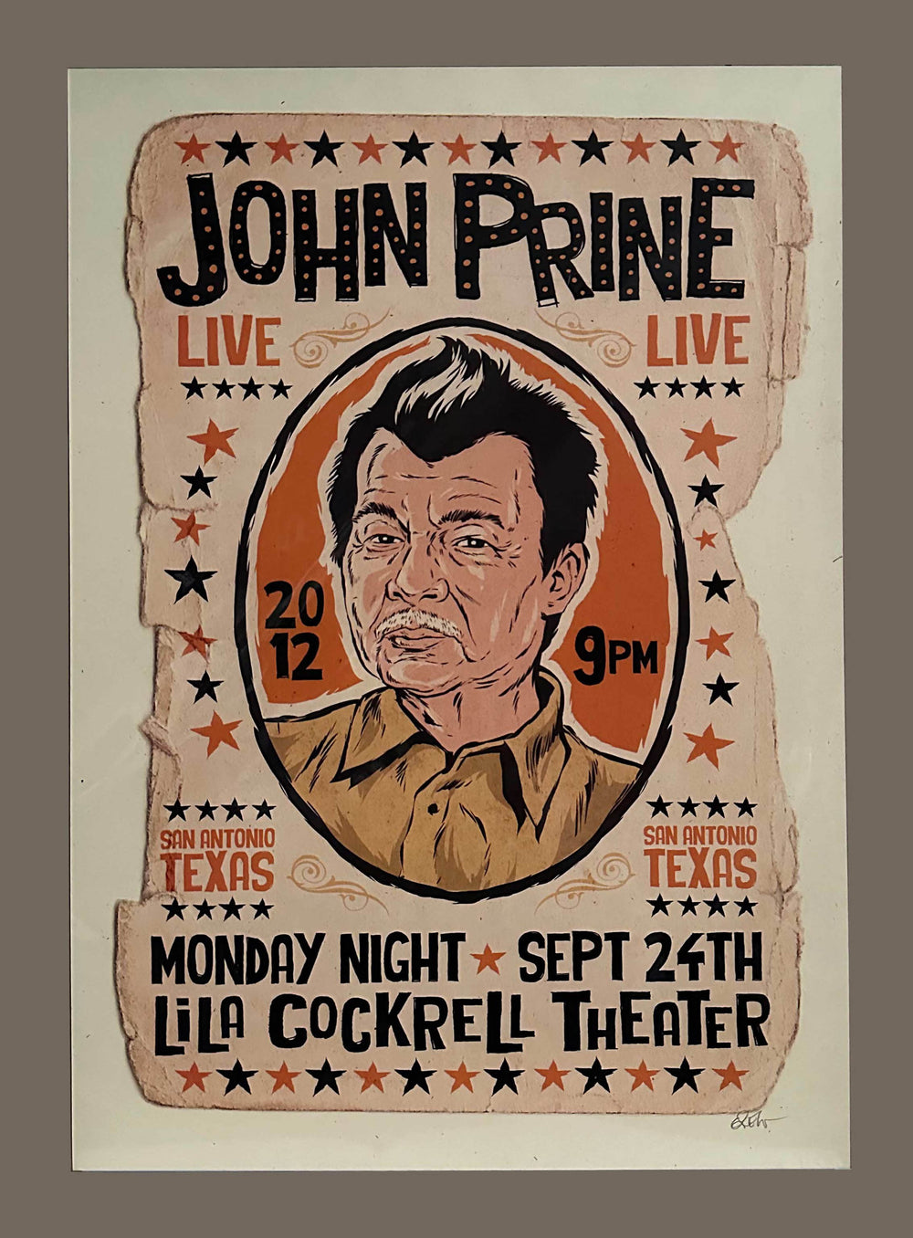 John Prine Concert Poster 2012