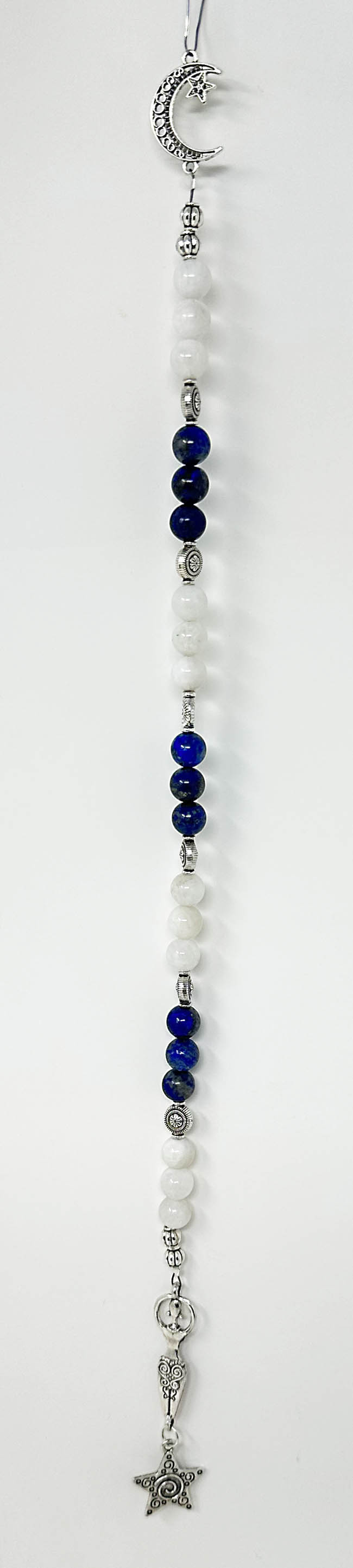 Moonstone & Lapis Goddess Prayer Beads