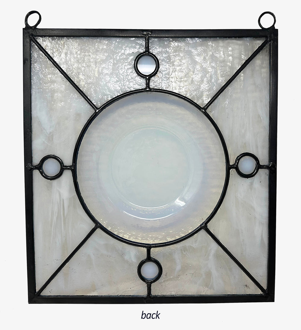White Dish in Stained Glass