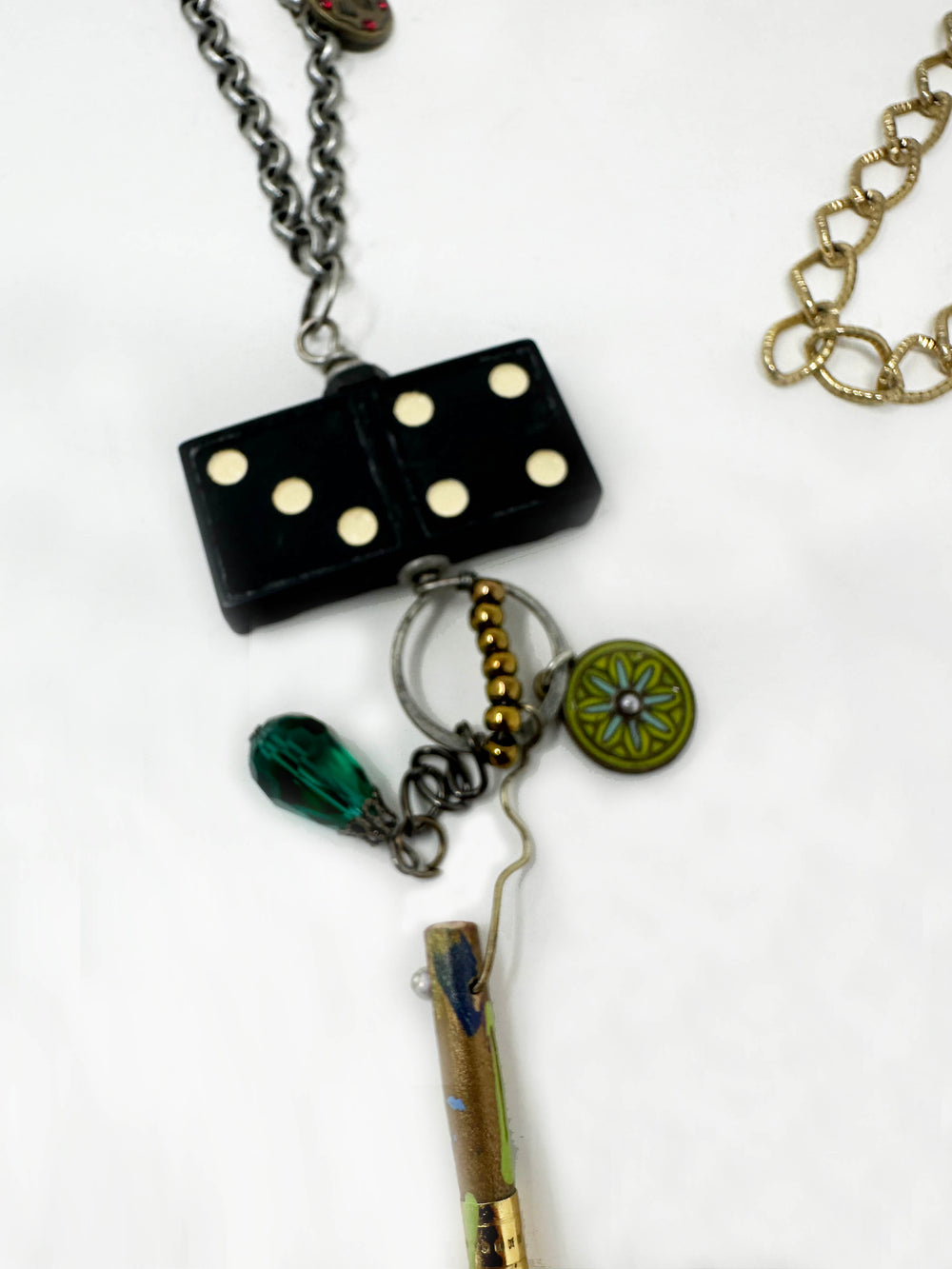 Domino Paint Brush Necklace